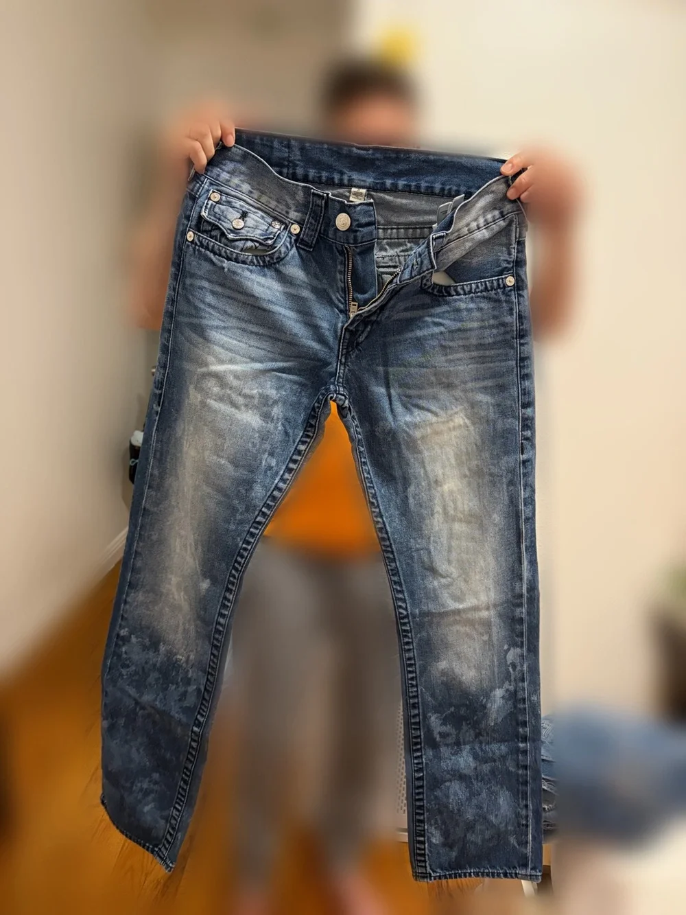 True Religion Men’s Blue Straight Jeans